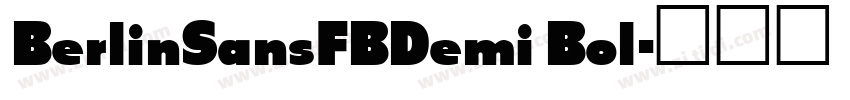 BerlinSansFBDemi Bol字体转换